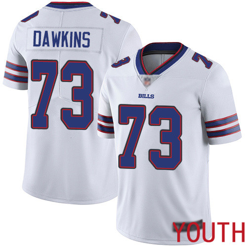 Youth Buffalo Bills 73 Dion Dawkins White Vapor Untouchable Limited Player NFL Jersey